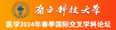 大鸡巴干B视频南方科技大学医学2024年春季国际交叉学科论坛